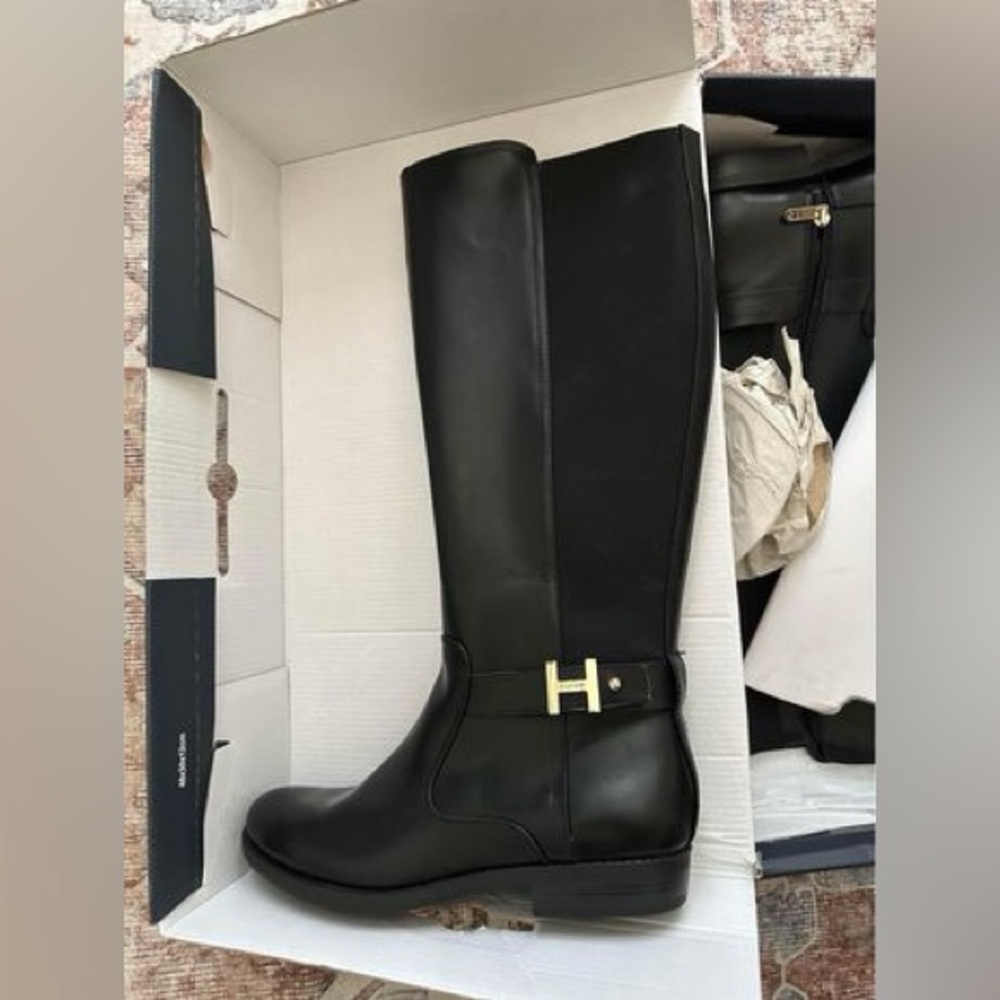 Tommy Hilfiger Black Knee High Boots 8.5